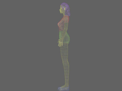Basic cute Woman V21083 3D Model