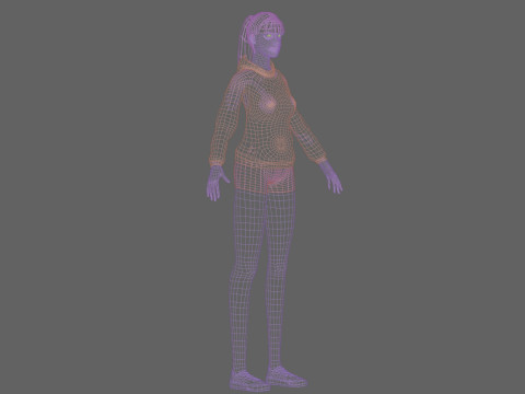Basic Standard woman V23075 Model 3D