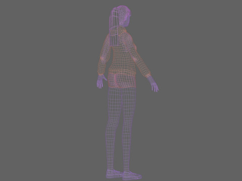 Basic Standard woman V23075 Model 3D