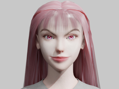 Beautiful cute Woman V35591 3D 模型