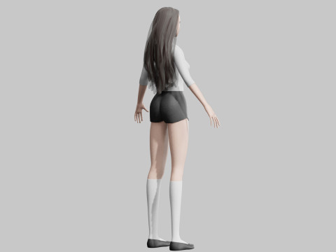 Cartoon cute Woman V31212 Modelo 3D