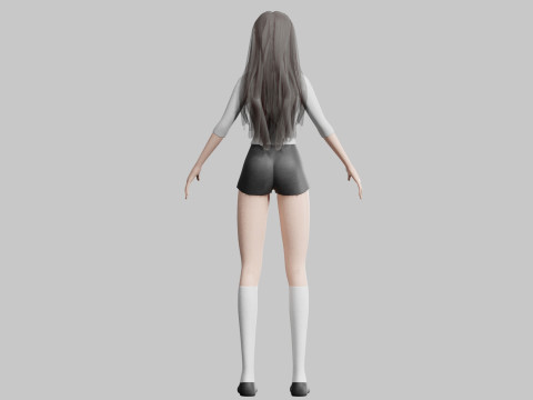 Cartoon cute Woman V31212 Modelo 3D