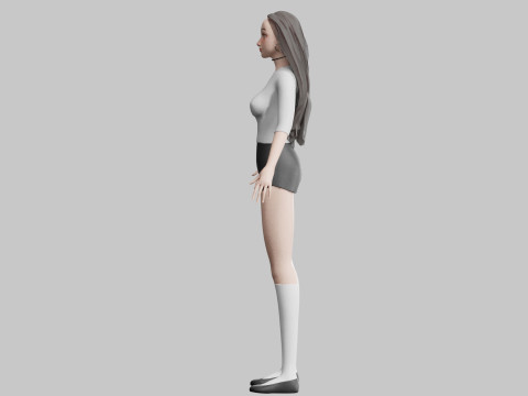 Cartoon cute Woman V31212 Modelo 3D