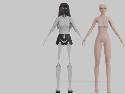 Cartoon cute Woman V31212 Modelo 3D