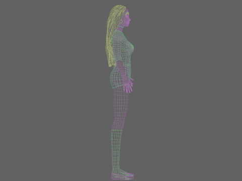 Cartoon cute Woman V31212 Modelo 3D