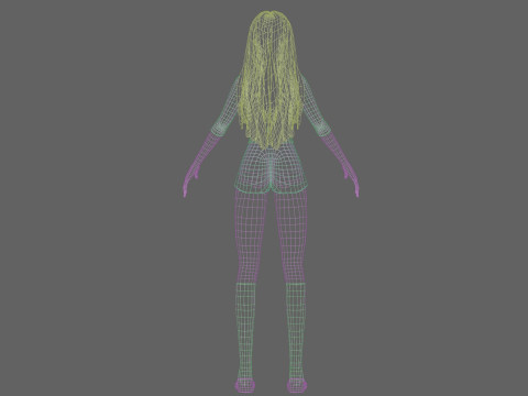 Cartoon cute Woman V31212 Modelo 3D