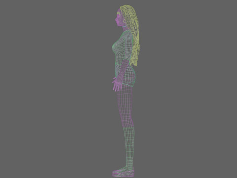 Cartoon cute Woman V31212 Modelo 3D