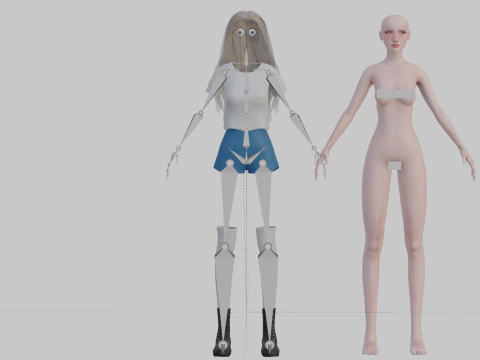 Cartoon Pretty Woman V34958 3D Model