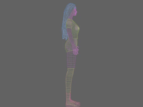Cartoon Pretty Woman V34958 3D Model