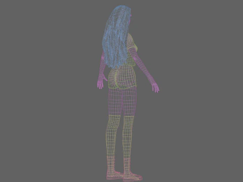 Cartoon Pretty Woman V34958 3D Model