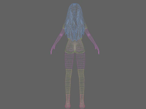 Cartoon Pretty Woman V34958 3D Model