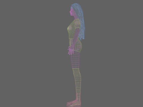 Cartoon Pretty Woman V34958 3D Model