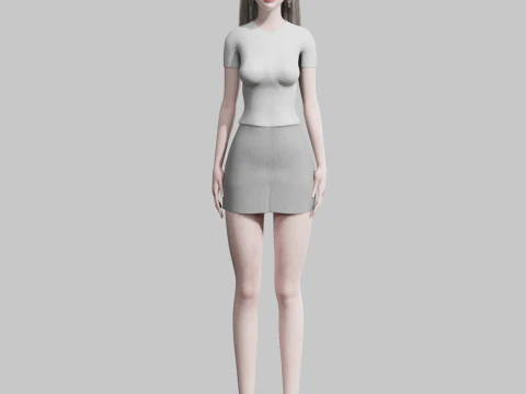 Classic Basic Woman V34758 3D Model