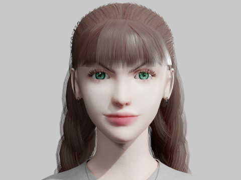 Classic cute Woman V31855 Modelo 3D
