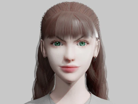 Classic cute Woman V31855 3D Model