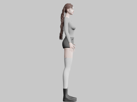 Classic cute Woman V31855 Modelo 3D
