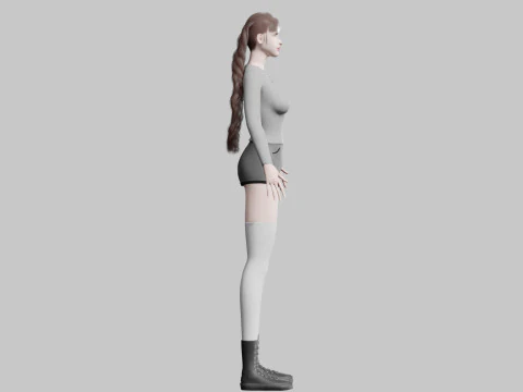 Classic cute Woman V31855 3D Model