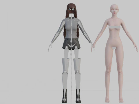 Classic cute Woman V31855 3D Model