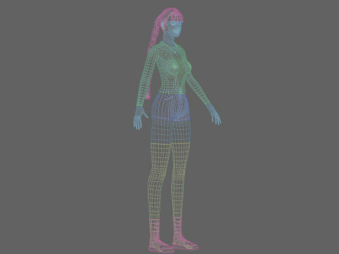 Classic cute Woman V31855 Modelo 3D