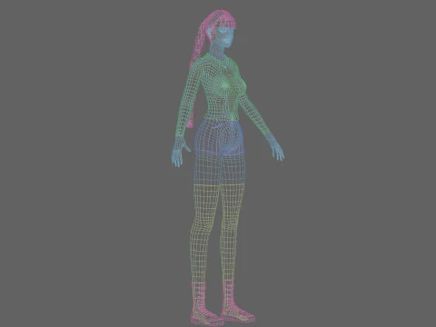 Classic cute Woman V31855 3D Model