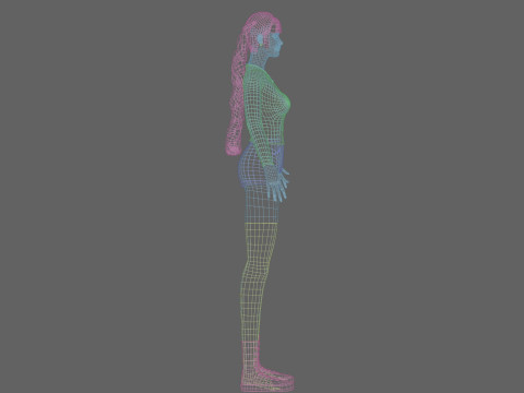 Classic cute Woman V31855 Modelo 3D
