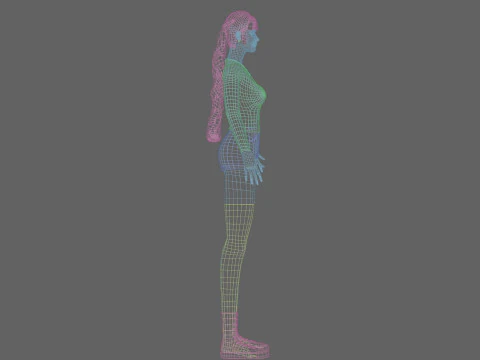 Classic cute Woman V31855 3D Model