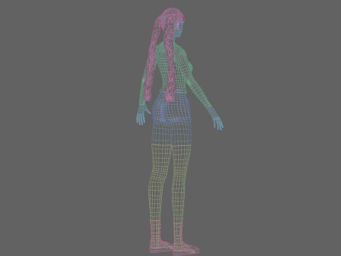 Classic cute Woman V31855 Modelo 3D