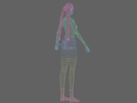 Classic cute Woman V31855 3D Model