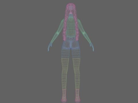 Classic cute Woman V31855 Modelo 3D