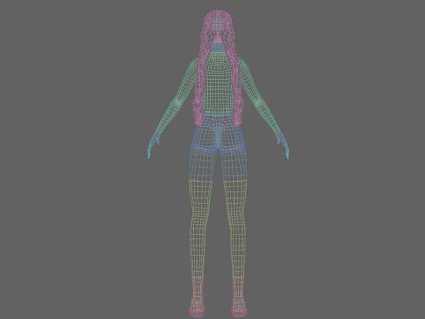 Classic cute Woman V31855 3D Model
