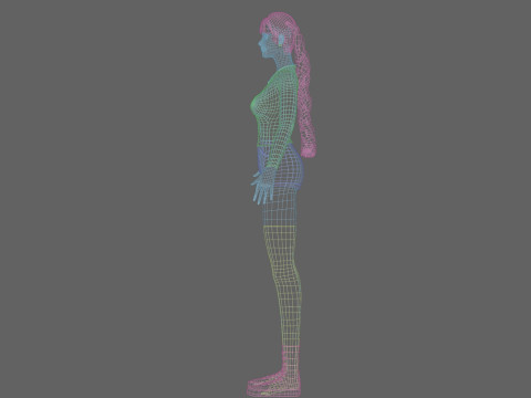 Classic cute Woman V31855 Modelo 3D