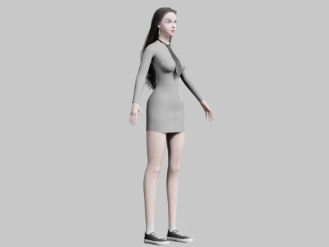 Cool Basic Woman V36078 3D Model