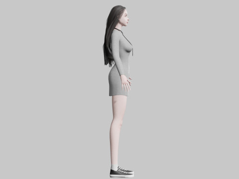Cool Basic Woman V36078 3D Model