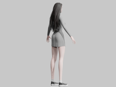Cool Basic Woman V36078 3D Model