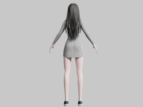 Cool Basic Woman V36078 3D Model