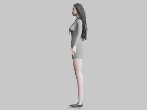 Cool Basic Woman V36078 3D Model