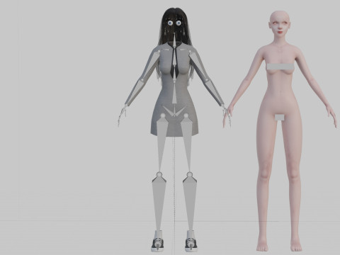 Cool Basic Woman V36078 3D Model