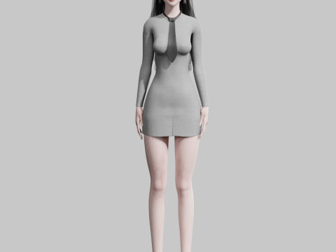 Cool Basic Woman V36078 3D Model