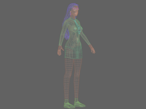 Cool Basic Woman V36078 3D Model