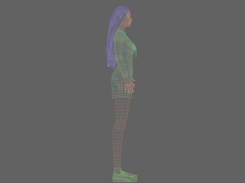 Cool Basic Woman V36078 3D Model