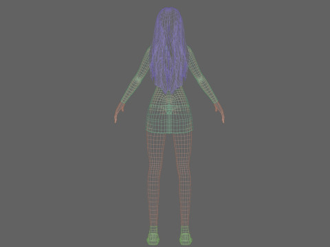 Cool Basic Woman V36078 3D Model