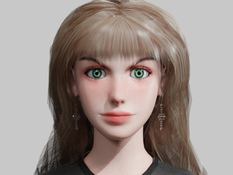 Cool cute Woman V44920 Modello 3D