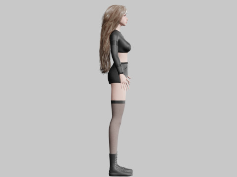 Cool cute Woman V44920 Modello 3D