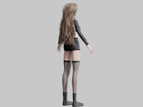 Cool cute Woman V44920 Modello 3D