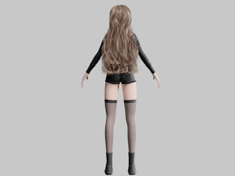 Cool cute Woman V44920 Modello 3D