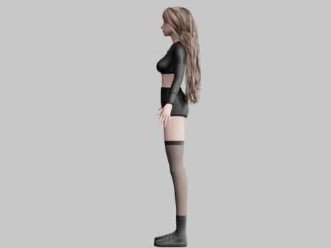 Cool cute Woman V44920 Modello 3D