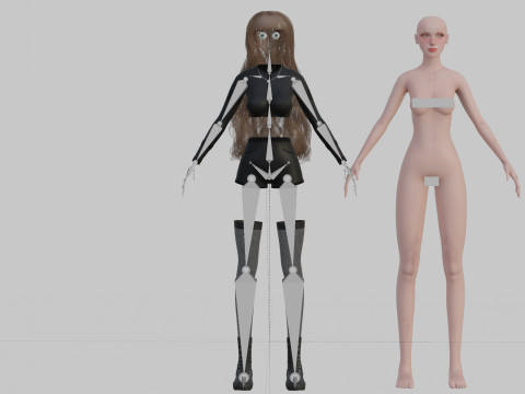 Cool cute Woman V44920 Modello 3D