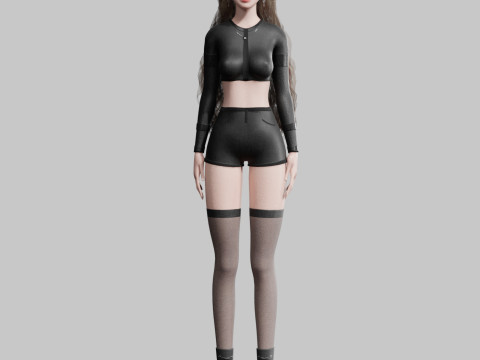 Cool cute Woman V44920 Modello 3D