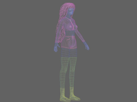 Cool cute Woman V44920 Modello 3D
