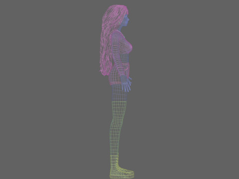 Cool cute Woman V44920 Modello 3D